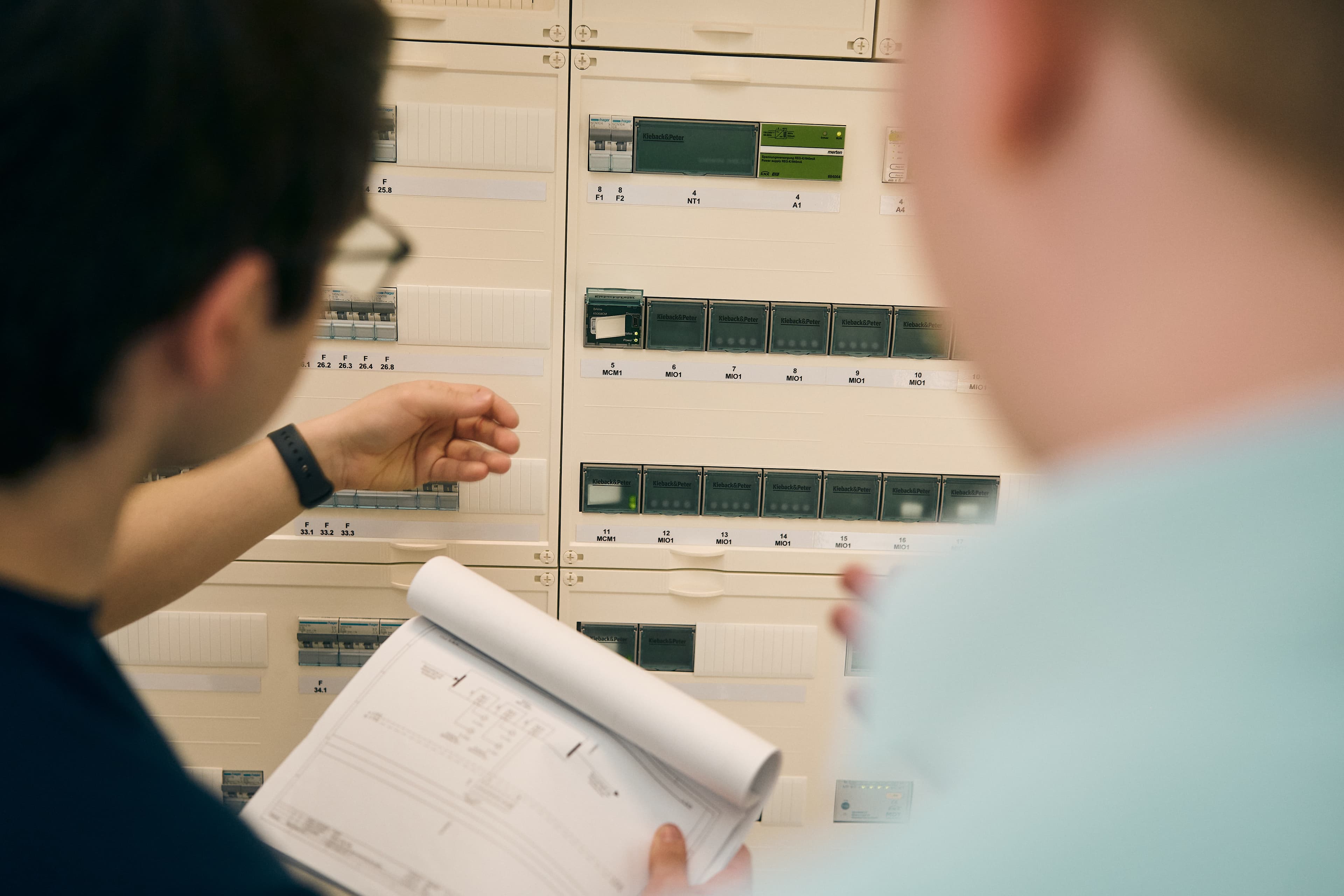 Abgleich Bauplan mit Zählerschrankaufbau